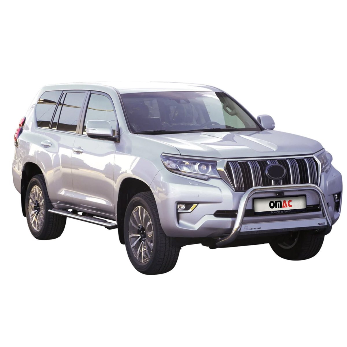 Toyota Land Cruiser 150 Bull Bar - Omac - Steel - Silver - '18-'25